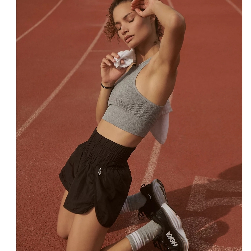 FP Nylon running shorts black with back mesh pocket "The Way" Movement